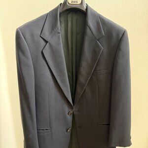 V2 Versace Black Fine Wool Suit Jacket Size 36R